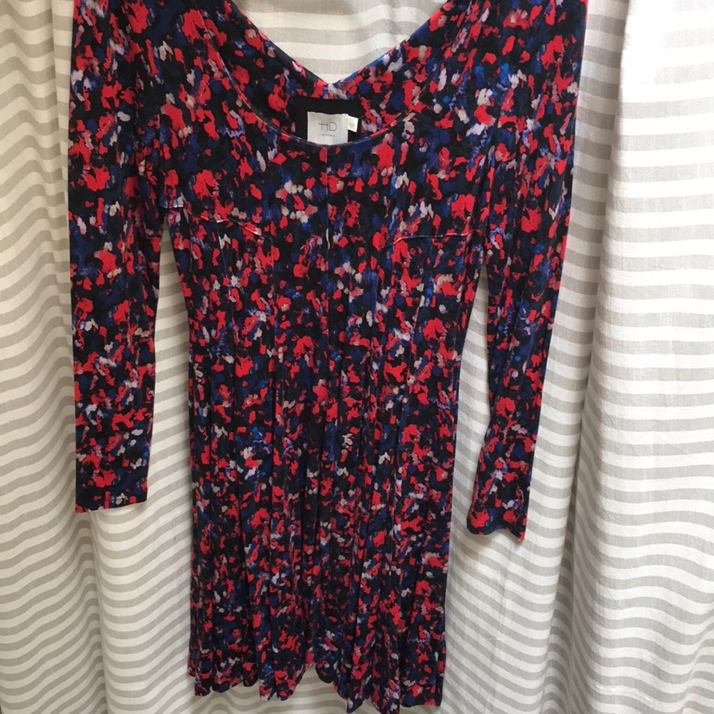 Anthropologie printed twirl dress